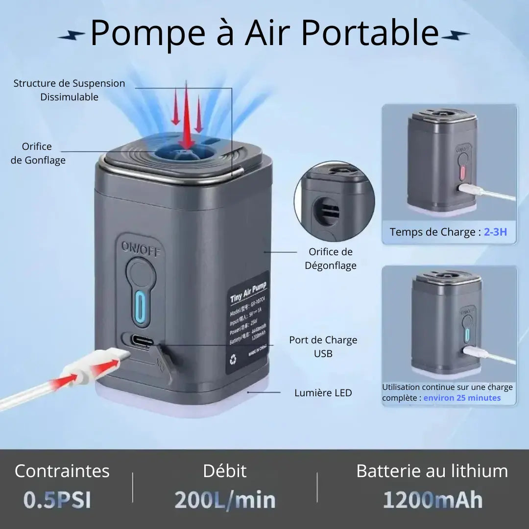Mini pompe à air électrique YourTechShop