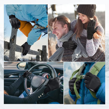 2025 Winter Ski Gloves Touchscreen Men/Women: Thermal Lined for Running Cycling Hiking - Driving Walking Warm