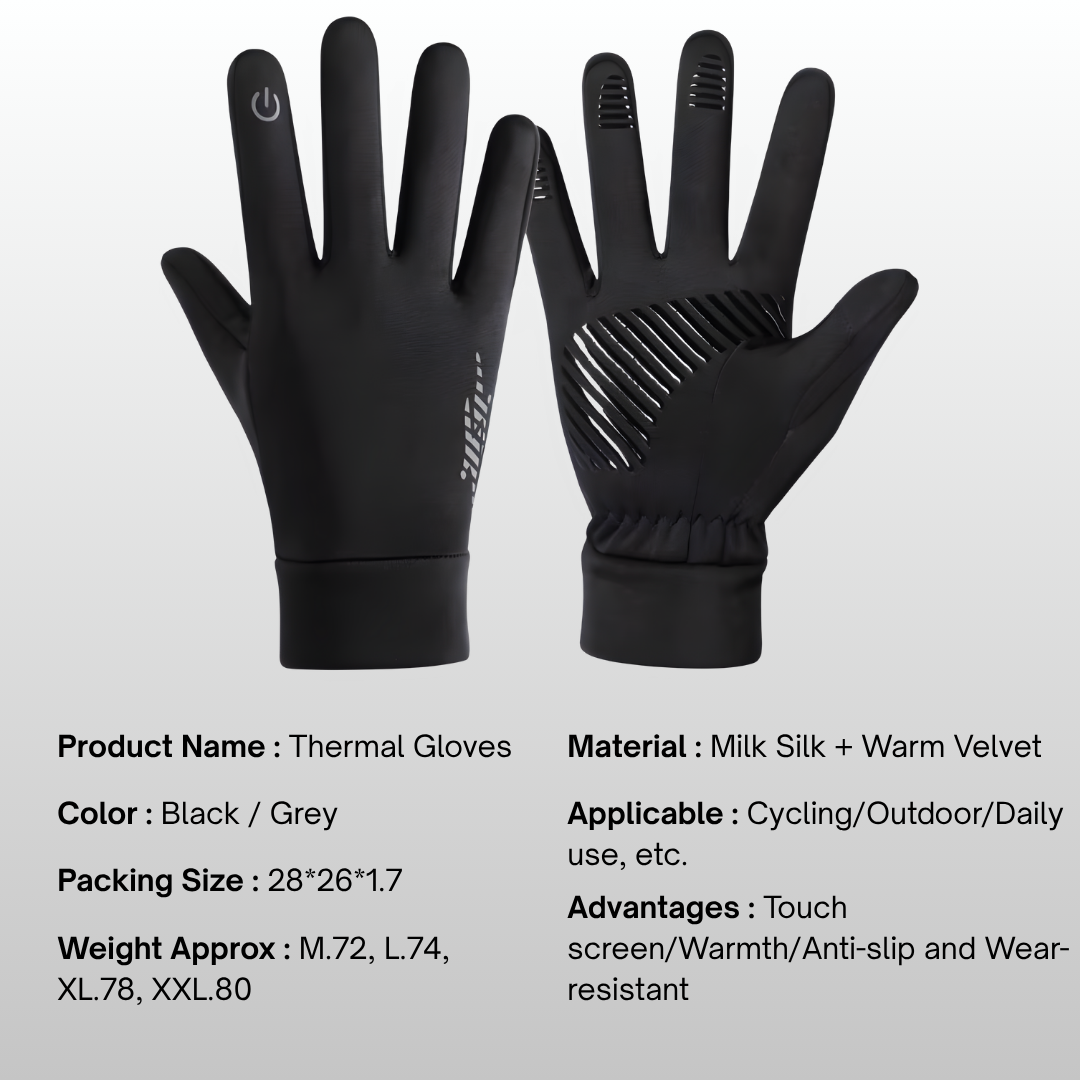2025 Winter Ski Gloves Touchscreen Men/Women: Thermal Lined for Running Cycling Hiking - Driving Walking Warm